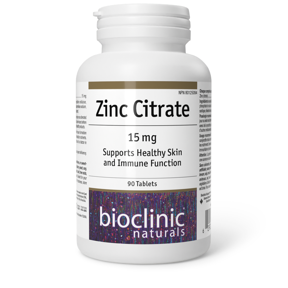 Zinc Citrate Bioclinic Énergie PLP Suppléments et Produits Naturels