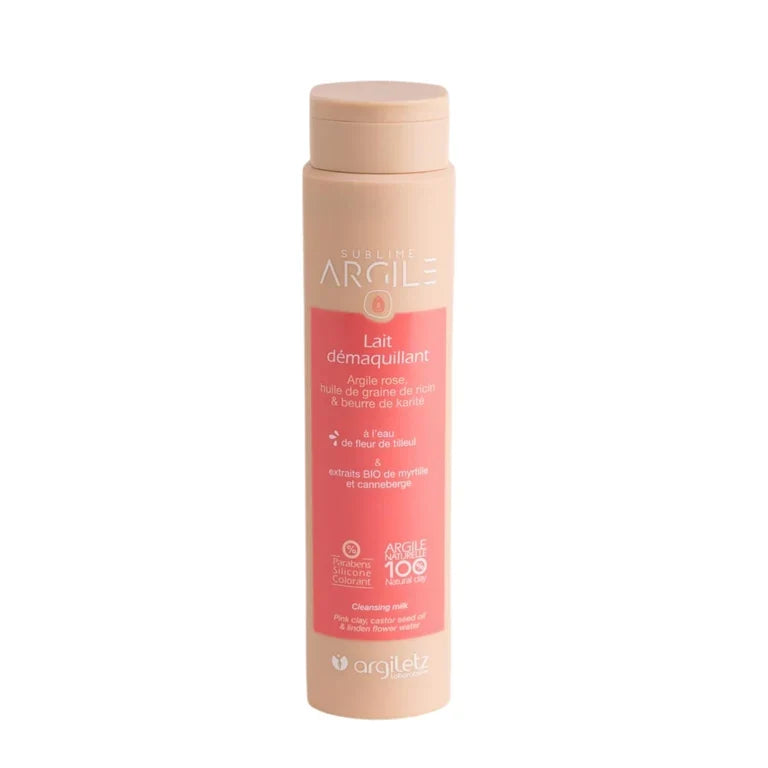 Lait démaquillant – argile rose