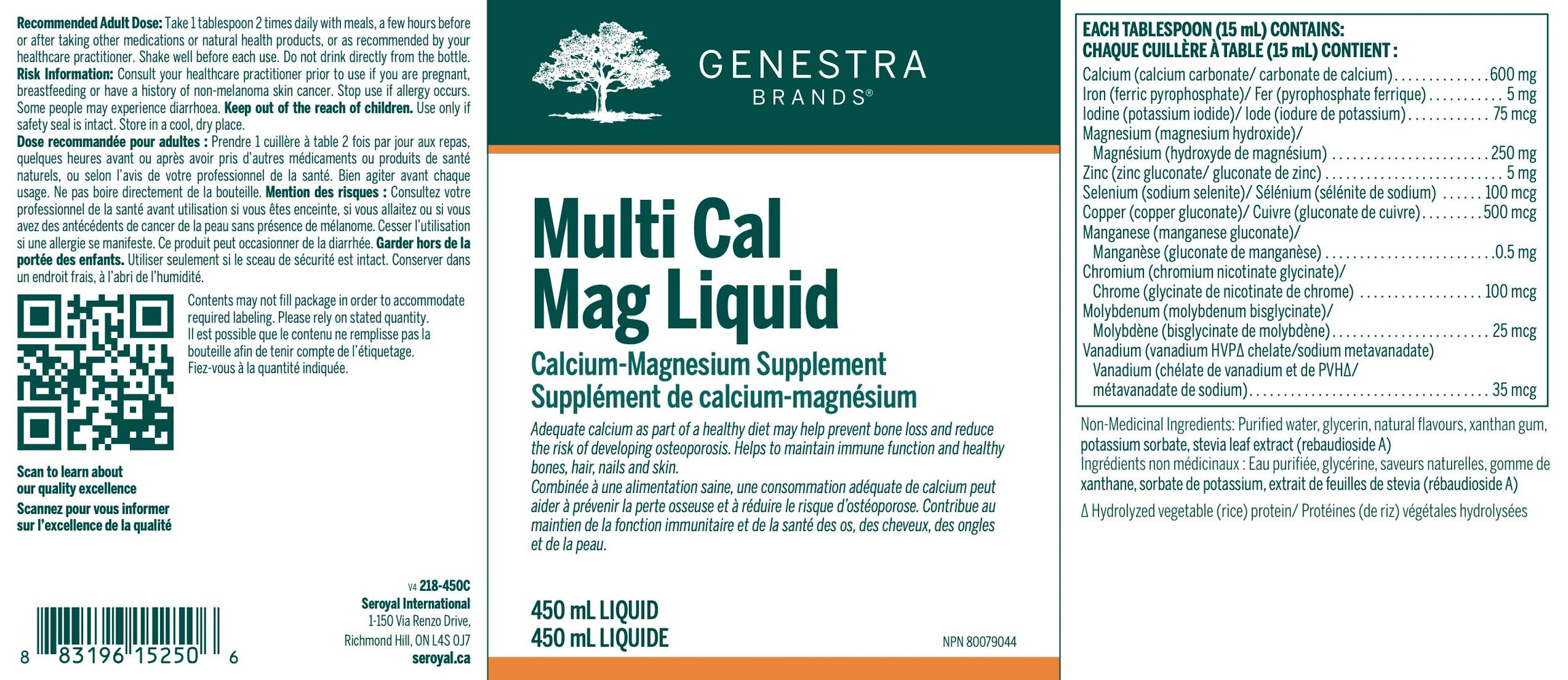Multi Cal Mag Liquid – Énergie PLP - Suppléments et Produits Naturels