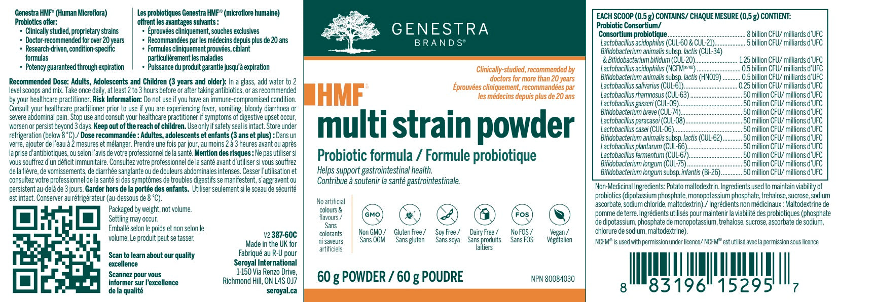 HMF Multi Strain Powder – Énergie PLP - Suppléments et Produits Naturels