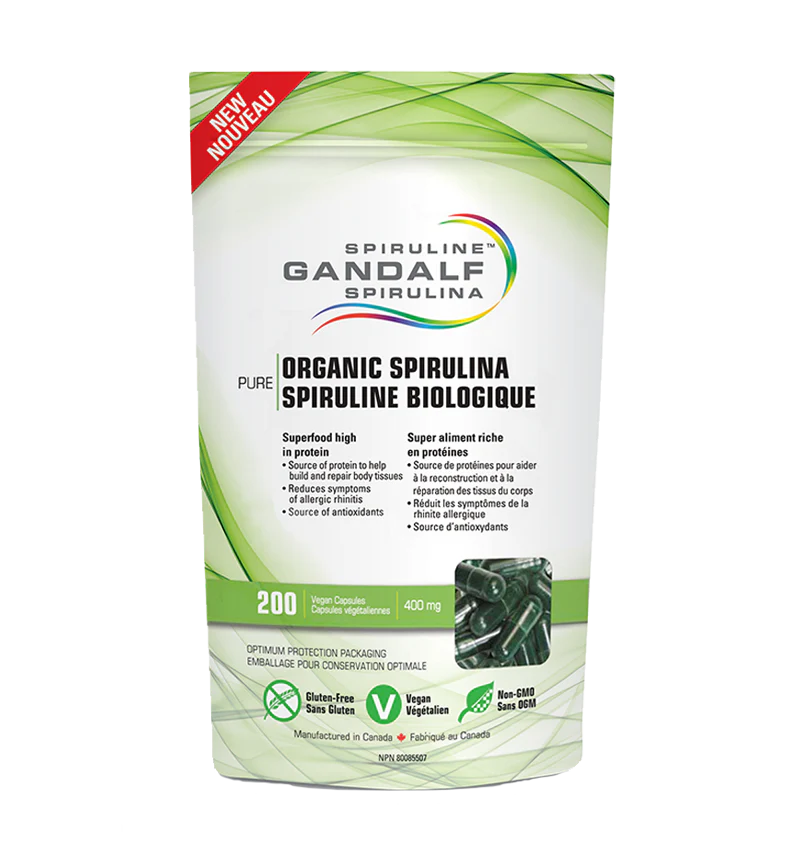 Spiruline biologique 400mg capsules végétales