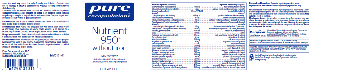 Nutrient 950 (without iron)