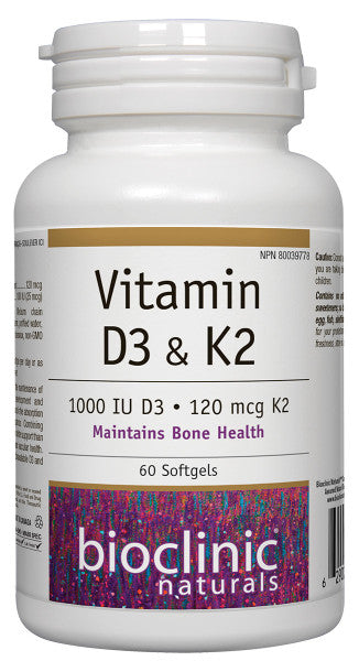 Vitamin D3 & K2 · 1000 IU D3 · 120 mcg K2 Image