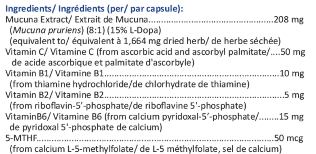 Synerdopa (Mucuna Extract with Active B-Vitamins)