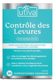 Contrôle des levures - 30 suppositoires vaginaux Image