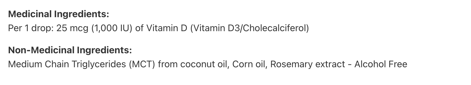 Vitamine D pour tous 25 mcg (1000 UI)
