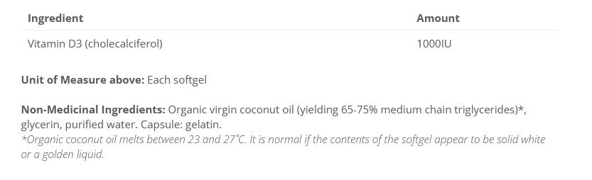 Cyto D3 - Organic Coconut